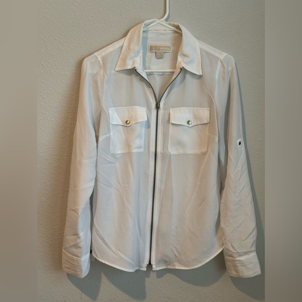 Michael Kors Classic White Utility Jacket